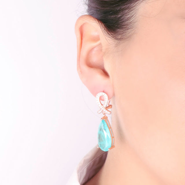 Petite Drop Earrings in Turquoise