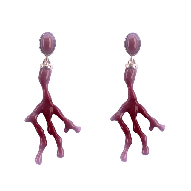 Coral Earrings in Bloody Orange