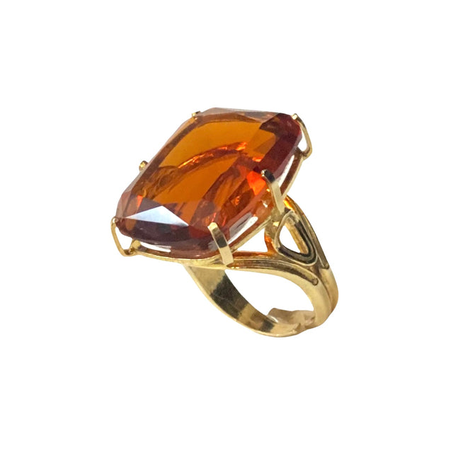 Statement Ring in Cognac