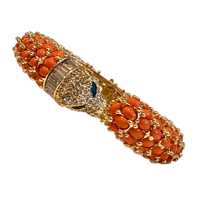 Panther Cuff in Coral