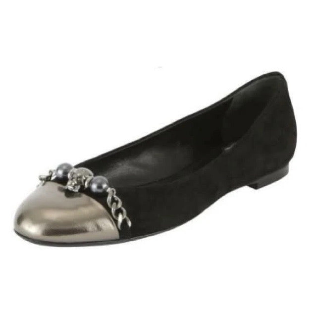 Philipp Plein “Vintage” Ballerina Flats in Black