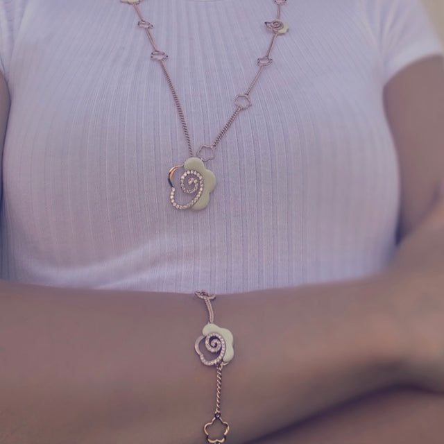 Enamel Roses Bracelet