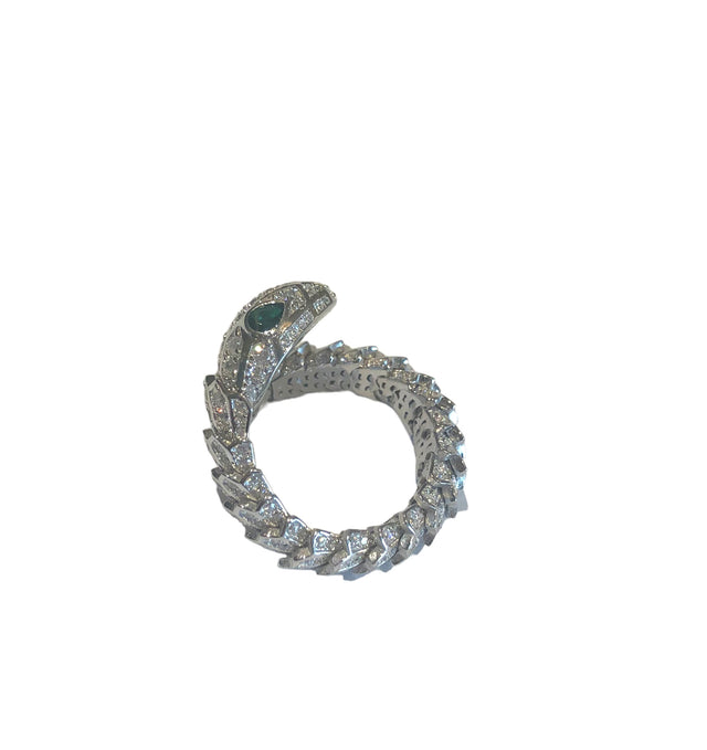 Snake CZ Ring (Size 7)
