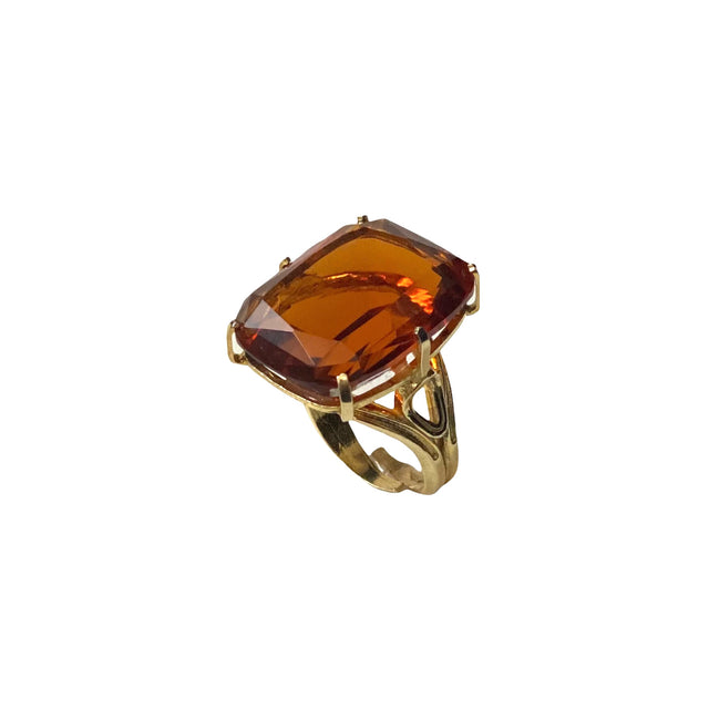 Statement Ring in Cognac