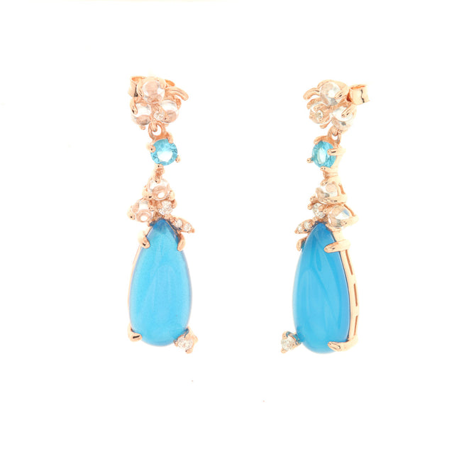Petite Drop Earrings in Azul