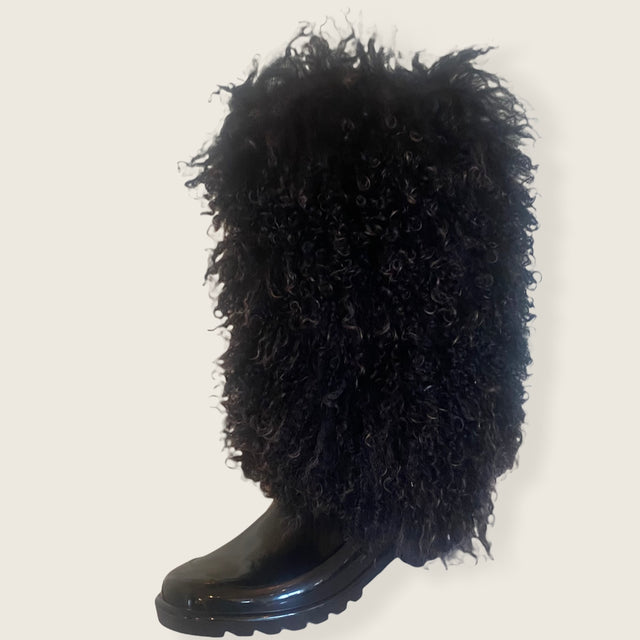 Mongolian Fur Rainboots