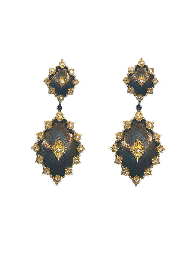 Valtellina drop Earrings in gunmetal