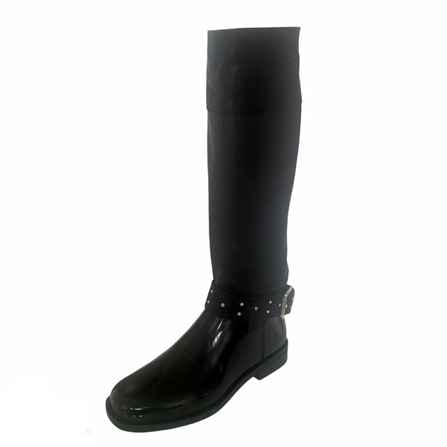 Tall Rain Boots with a Side Buckle Detail
