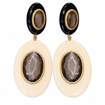 Vintage Black & White Earrings