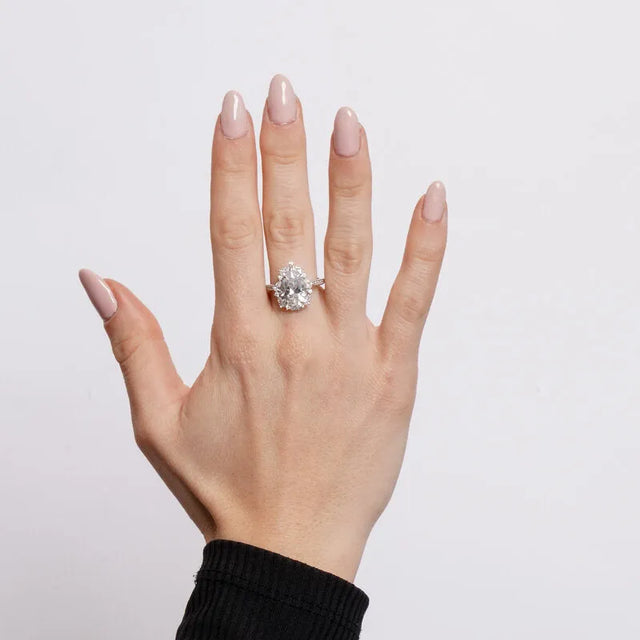 925 Sterling Silver Oval Solitaire Ring