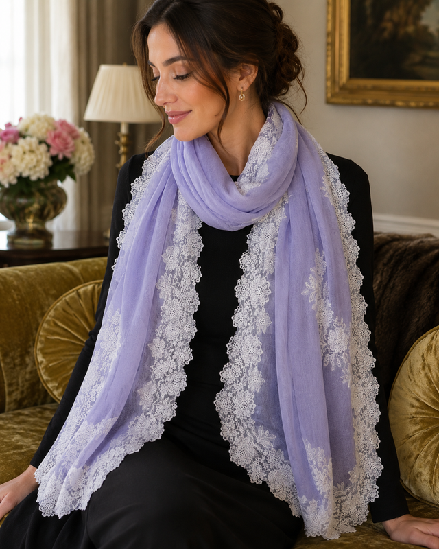 The Wisteria Blossom Cashmere Scarf