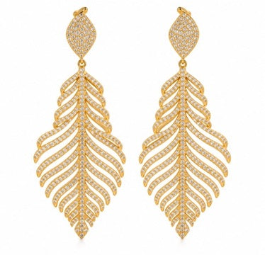 Leaf Vintage-Style Drop Earrings