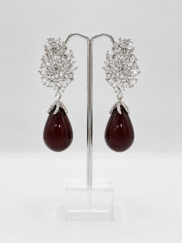 Ruby Shell Pearl Earrings