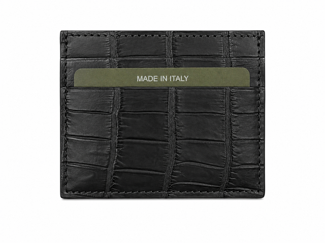 Gray Crocodile Cardholder Wallet