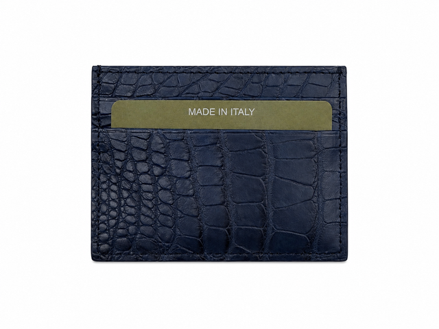 Blue Crocodile Cardholder Wallet