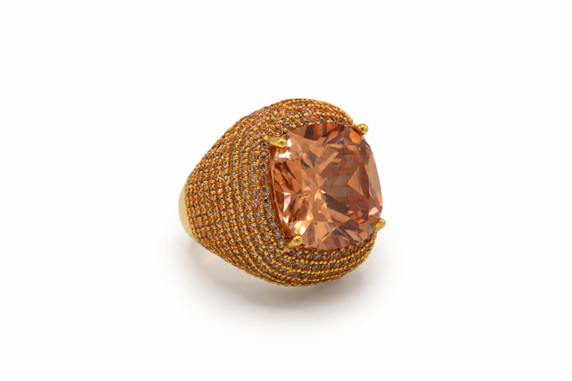 Cocktail Ring in Peach