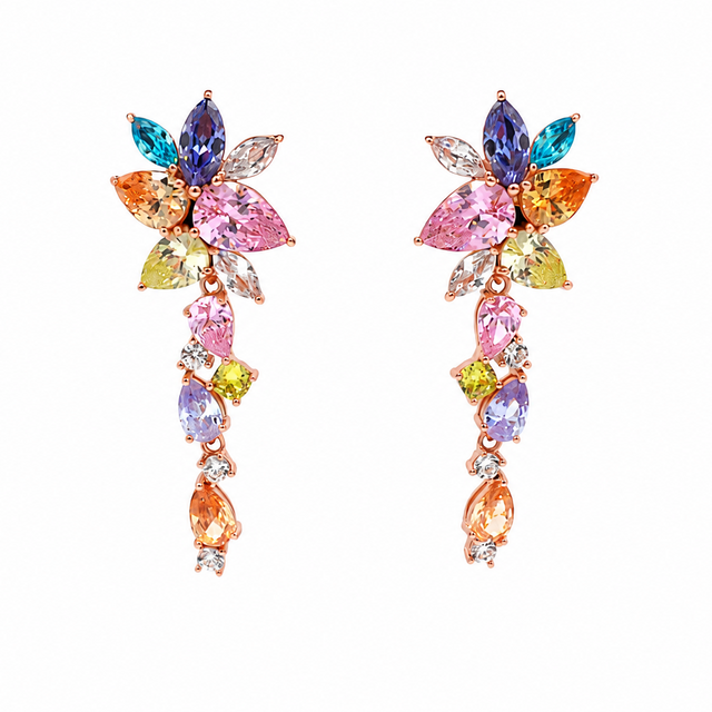 Multicolor Garden Drop Earrings