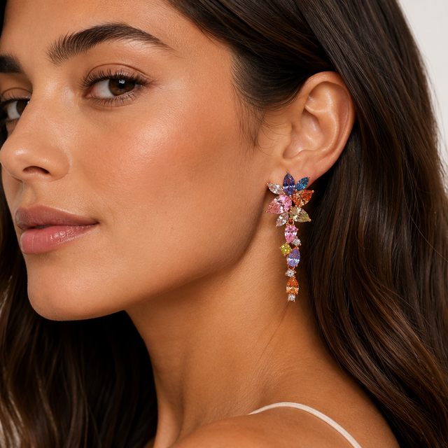 Multicolor Garden Drop Earrings