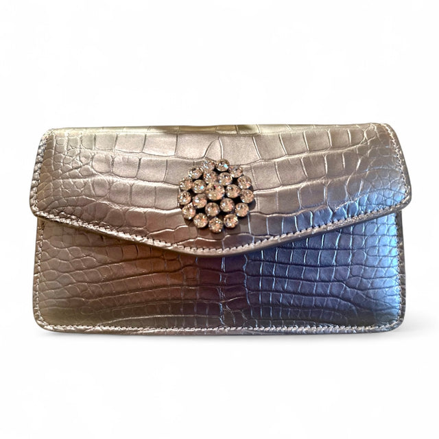Linda Croco Evening Clutch in Dark Grey Color