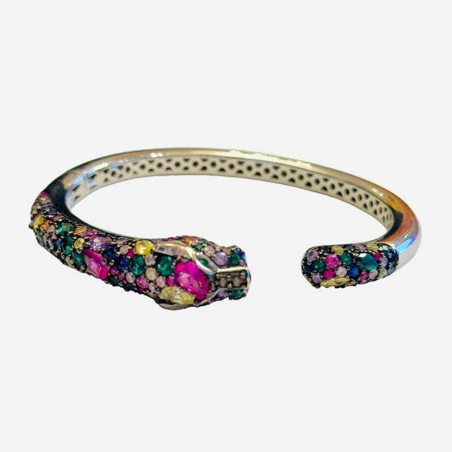 Multicolored cheetah single bracelet