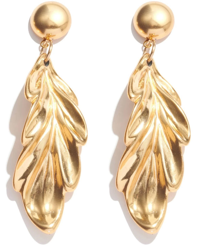 Roma Gold Leaf Earrings