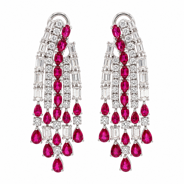 Pink Chandelier Earrings