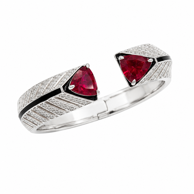 Art Deco Style Red Bracelet