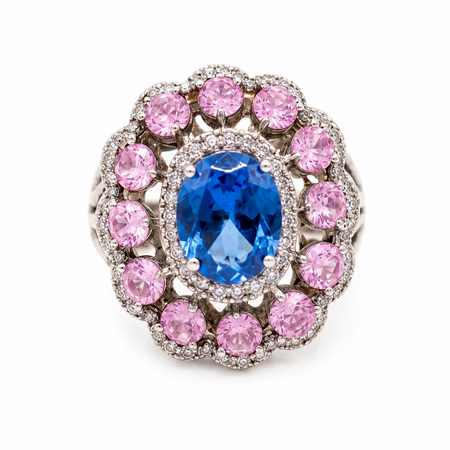 Crystal Bloom Statement Ring