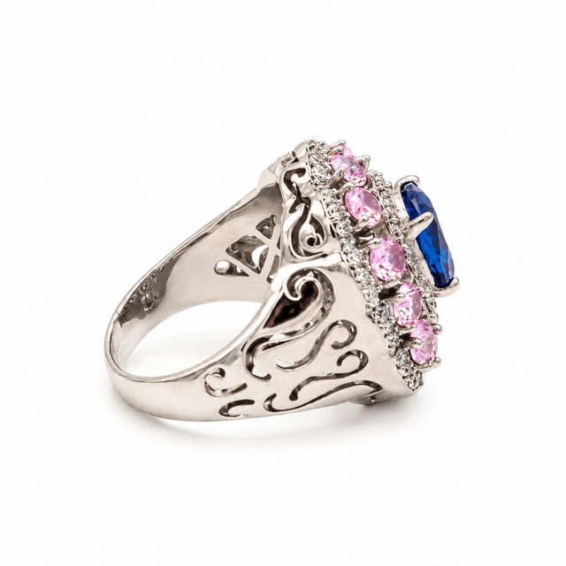 Crystal Bloom Statement Ring