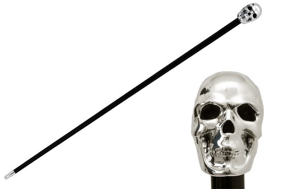 Silver Skull Cane