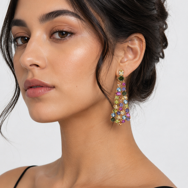 Aurora Multicolor Chandelier Earring