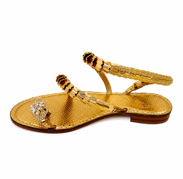 Simplified Gold Cobra Snake Sandals-RESTOCK COMING