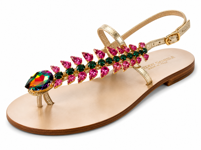 Yelena NY "Pink Fish" Capri  Sandals