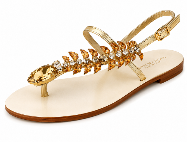 Yelena NY "Gold Fish" Capri Sandals