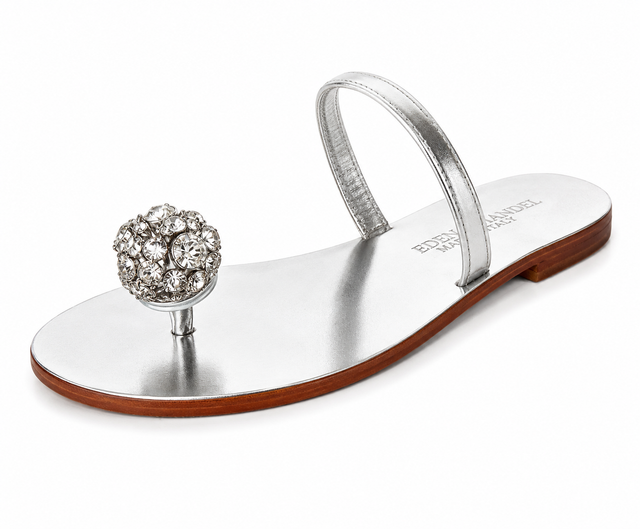 Silver Crystal "Bouquet" Sandals