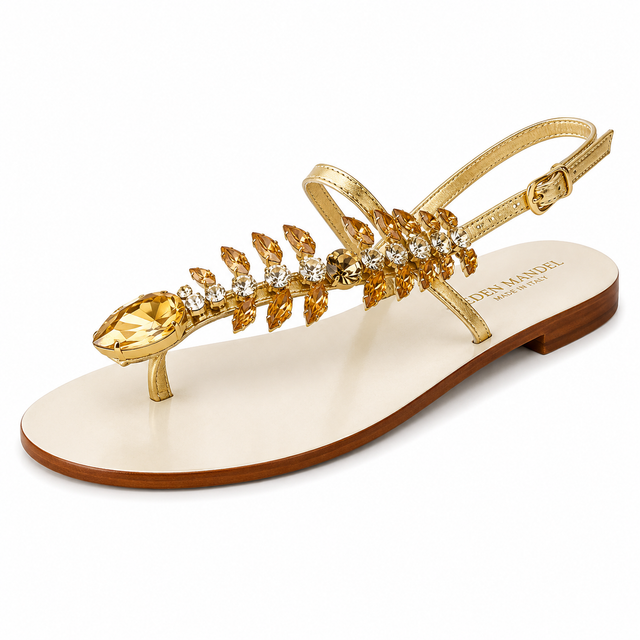 Yelena NY "Gold Fish" Capri Sandals