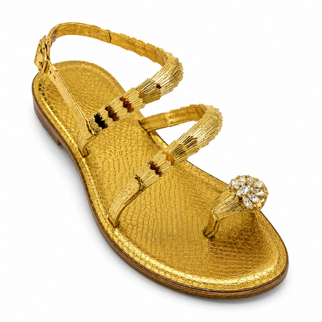 Simplified Gold Cobra Snake Sandals-RESTOCK COMING
