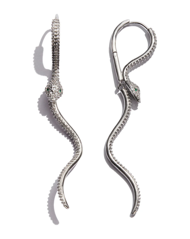 Serpent snake drop earrings