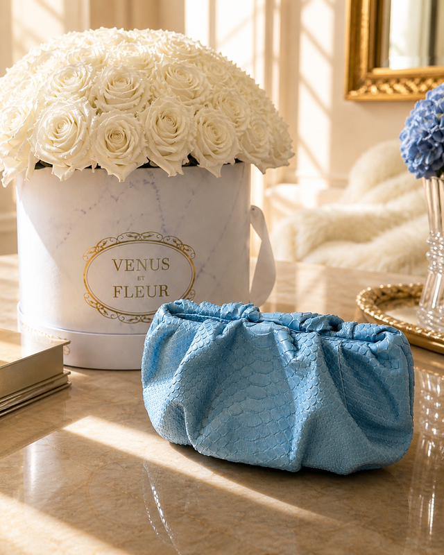 Blue Pillow Mini Pouch Bag