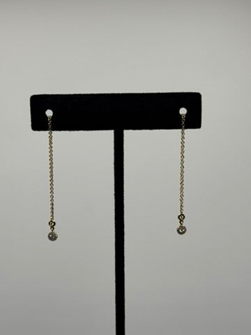 14k Yellow gold Diamond Earrings