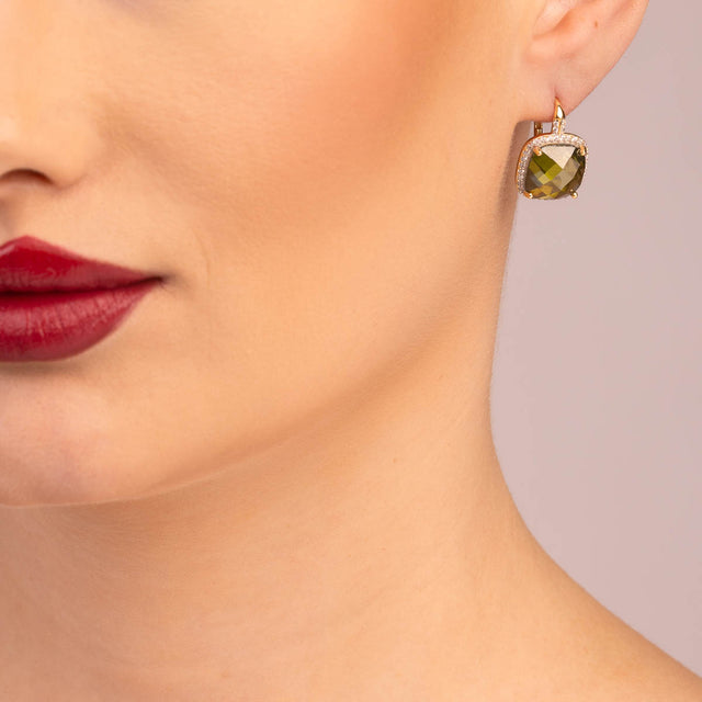 Green Stone Earrings