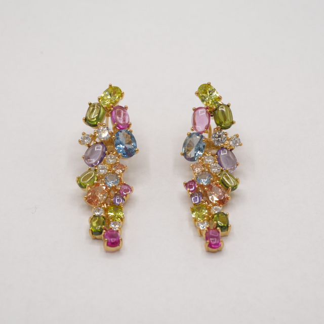 Multicolored Zirconia Earrings