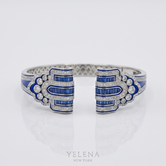 Art Deco Style Blue Bracelet