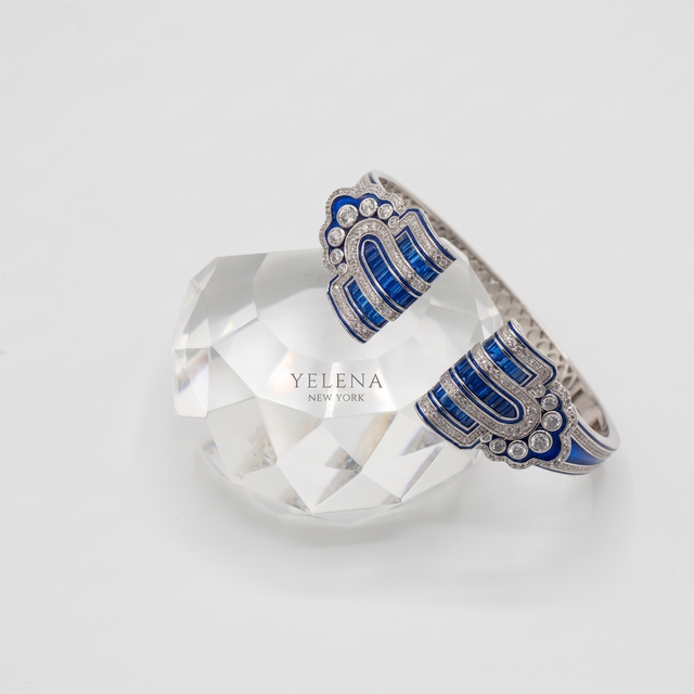 Art Deco Style Blue Bracelet