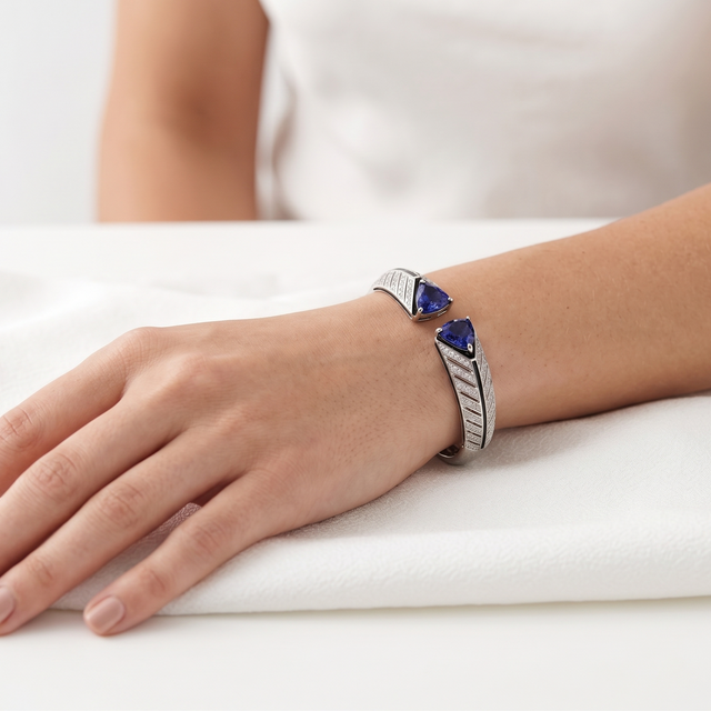 Art Deco Style Blue Bracelet
