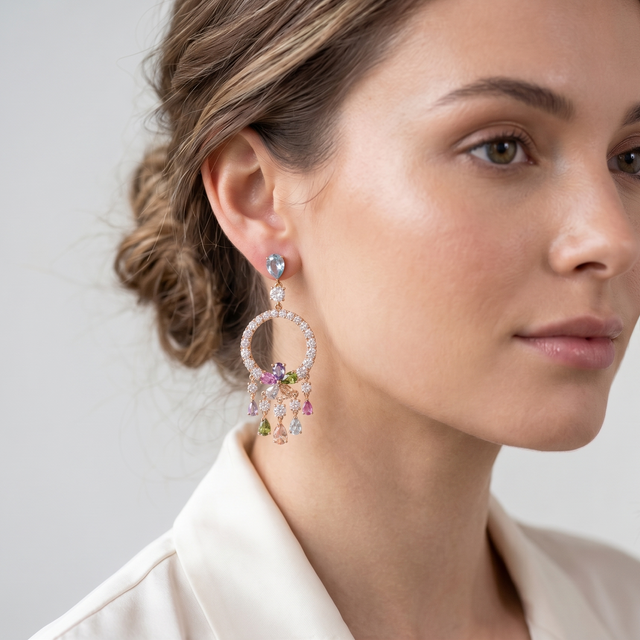 Multicolor Flower Earrings