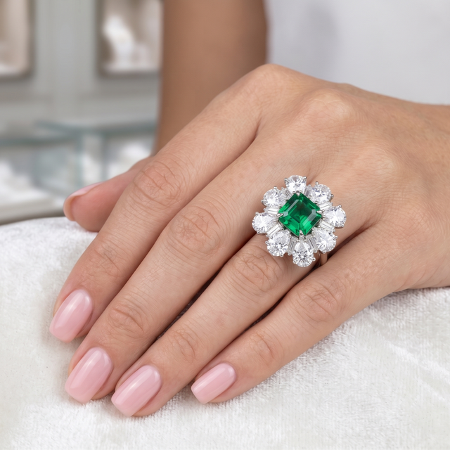 Emerald Cocktail Ring