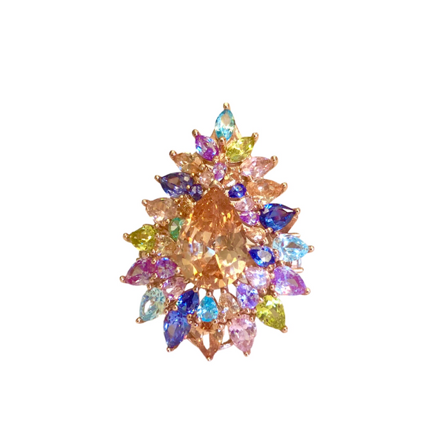 Multi-Color Crystal Ring