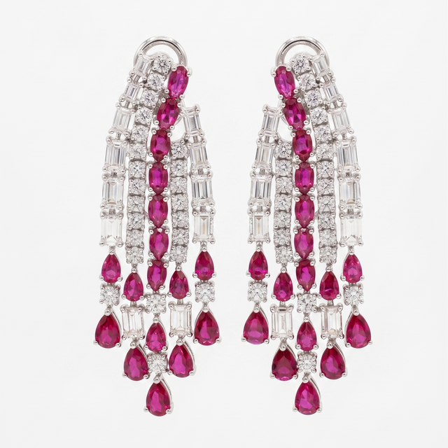 Pink Chandelier Earrings