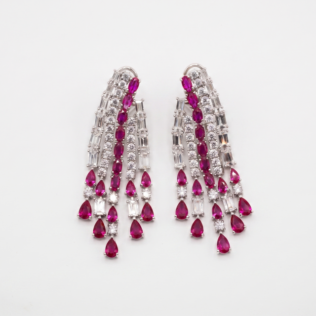 Pink Chandelier Earrings